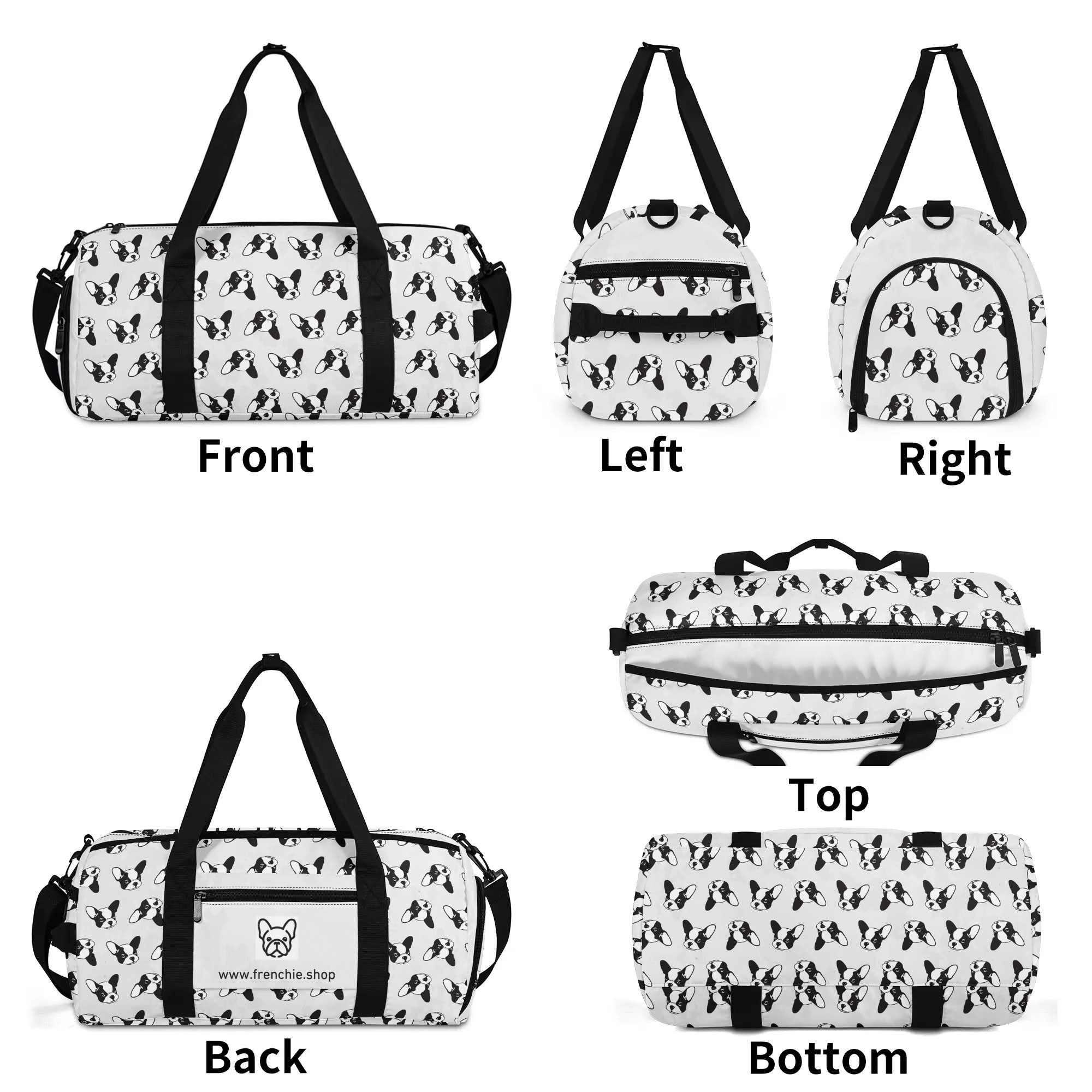 Durable Pet-Lover Coco - Gym Bag For Frenchie Lovers for Street Style