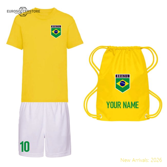 Personalised Brazil Training Fan Style Jersey Supporter Exclusive