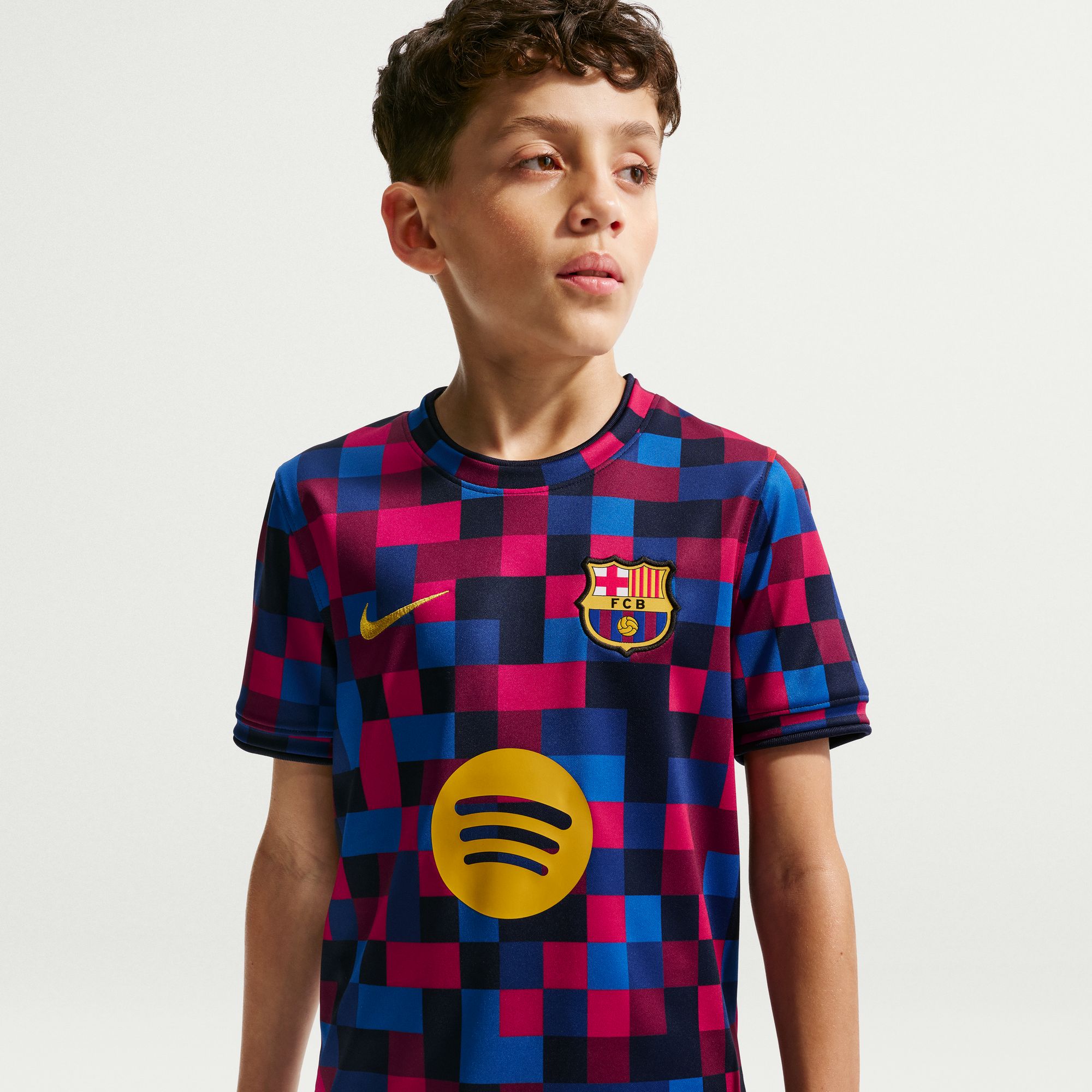 [SJH] Barcelona Youth 2026/27 Home Pre-Match Jersey Top - Garnet