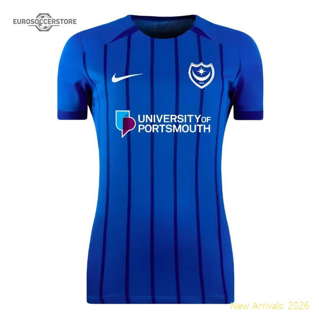 2024-2025 Portsmouth Home Fan Version Womens Shirt For Match Day