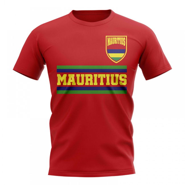 Limited-Edition Mauritius Core Football Country T-Shirt (Red)