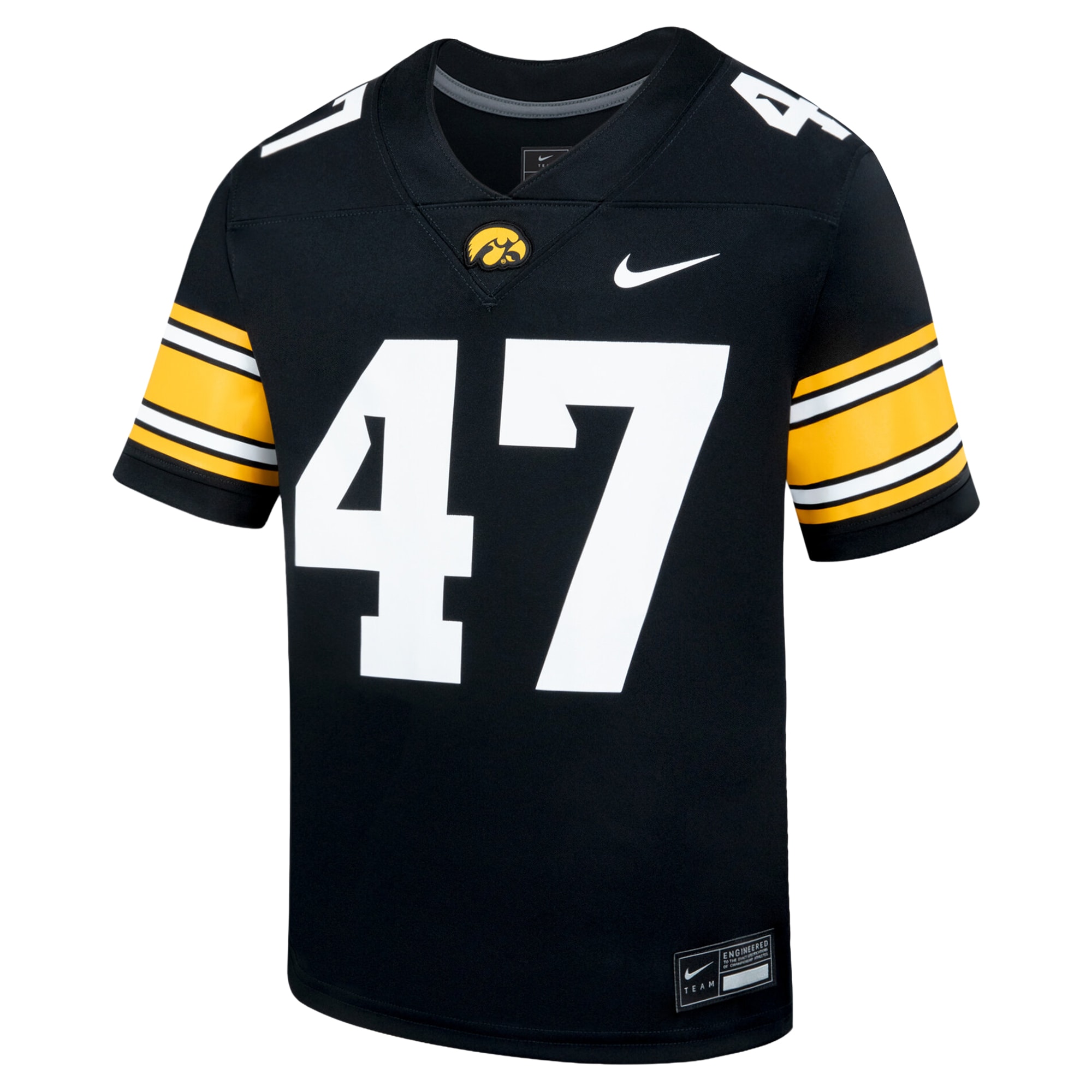 Iowa Hawkeyes Youth Replica Football Jersey - Black