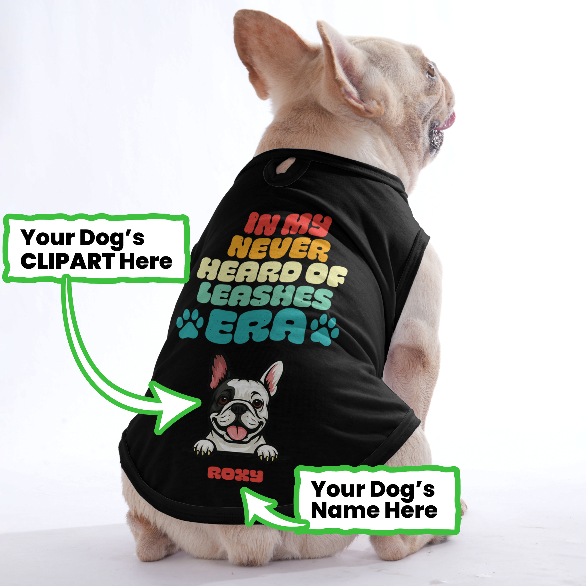 Leashes Era - Personalized Frenchie Shirt | Custom Dog T-Shirt for French Bulldogs