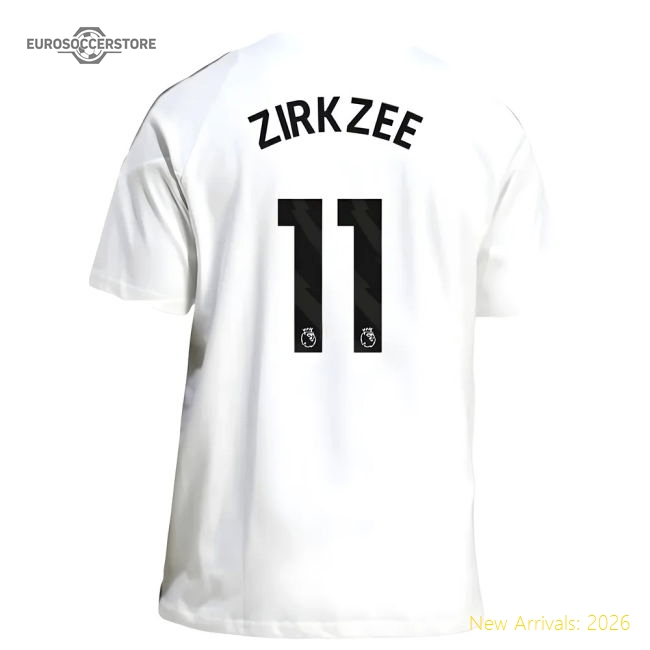 2025-2026 Man Utd Training Tee (white) (zirkzee 11) - Authentic Design