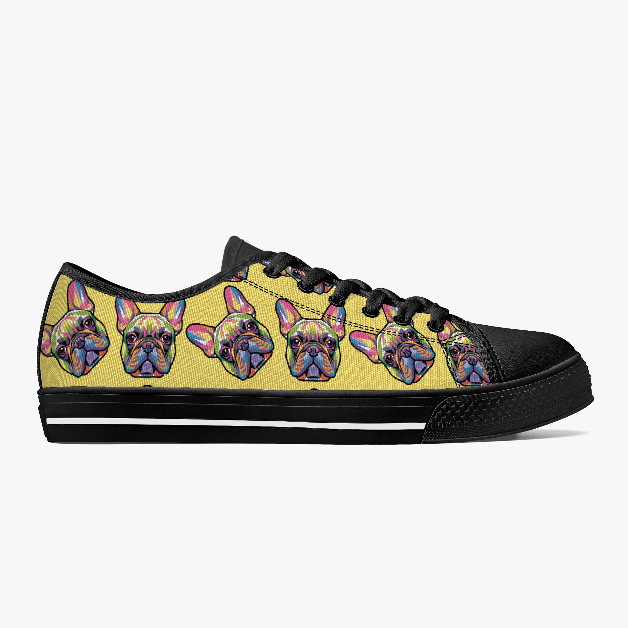 Remi - Casual Classic Low-top Canvas Shoes For Frenchie Fans