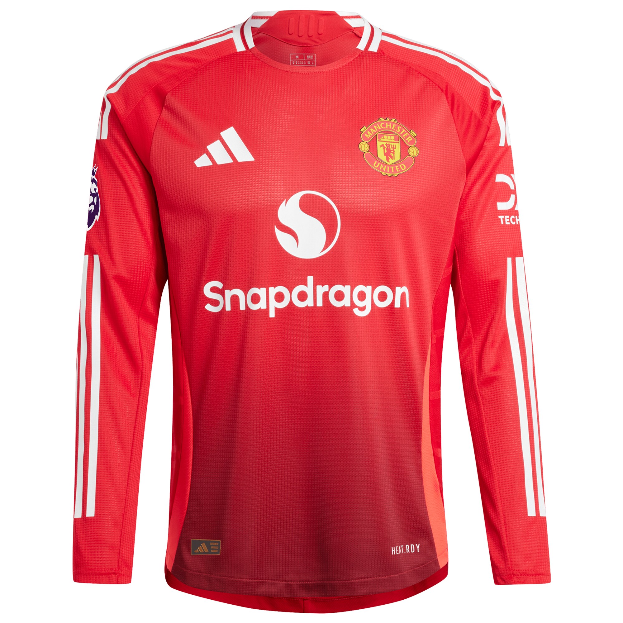 [SJH] Manchester United 2024/25 Home Authentic Custom Long Sleeve Jersey - Red