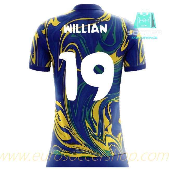 2025-26 Edition Brazil Away Shirt Kids Edition (Willian 19)