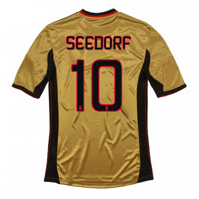 Elite Series 13-14 AC Milan 10 Seedorf Third Golden Shirt