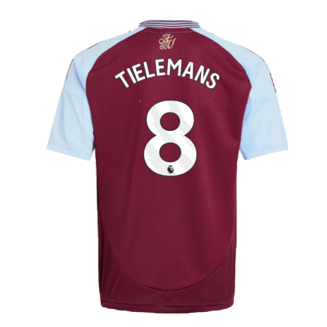 Football Aston Villa Home Shirt Kids Tielemans #8 Pro Series Licen...