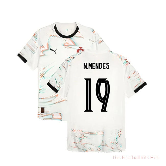 [JED] 2025/26 Portugal Away Authentic Jersey (N.Mendes 19) Jersey