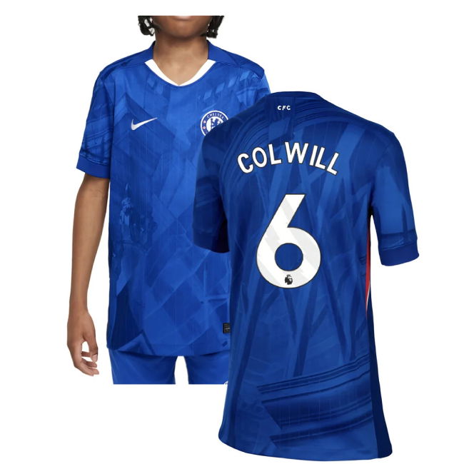 Faithful Chelsea Chelsea Home Shirt Kids Colwill #6 Top Tier Updat...