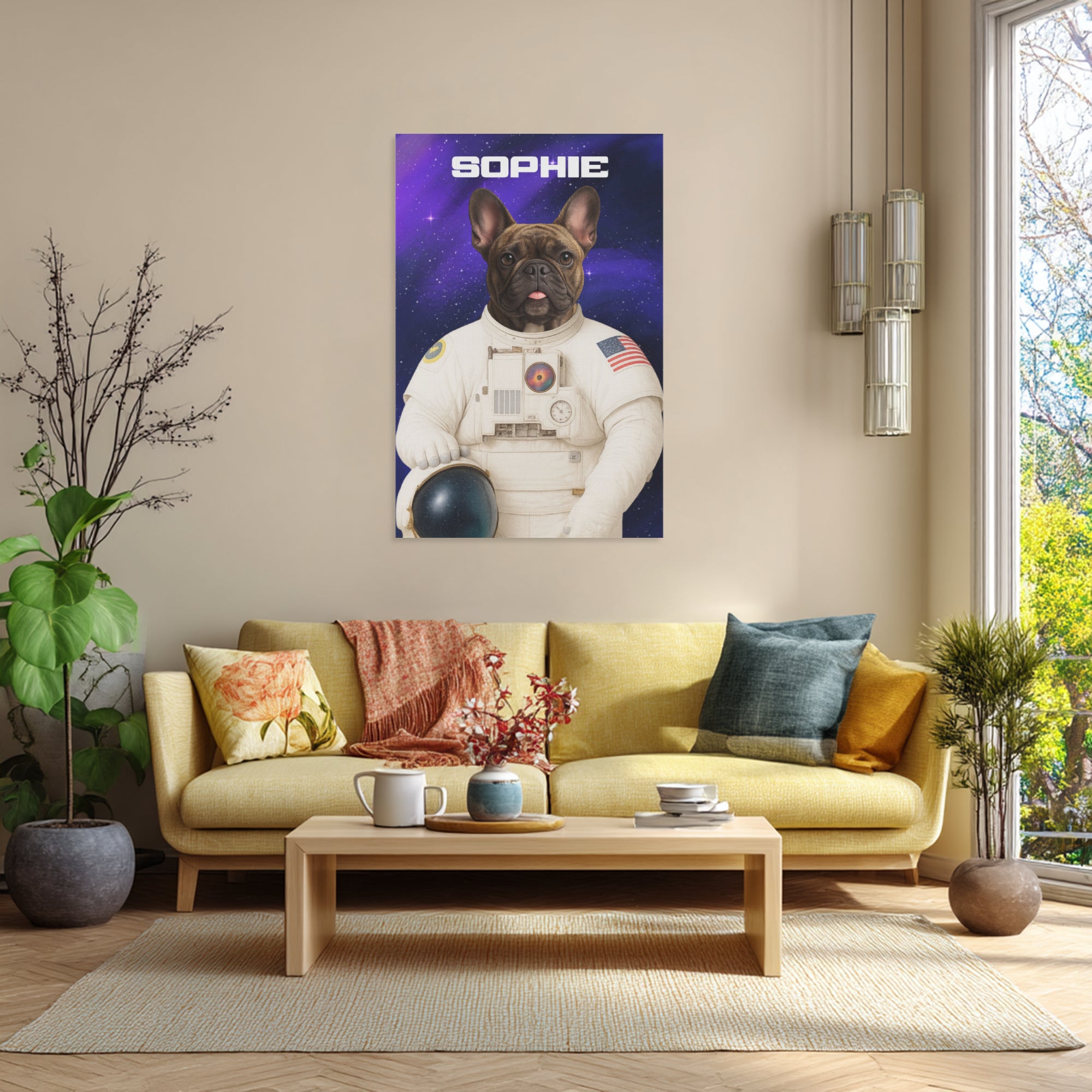 French Bulldog Elvis Personalized Vertical Canvas Painting Durable Dog Item
