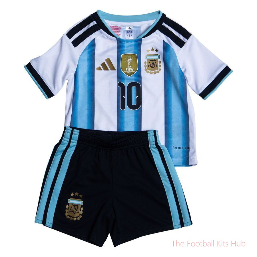 Argentina Home Shirt World Cup 2026 Mini-Kit Kids Messi 10