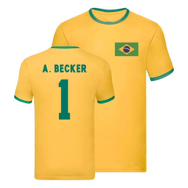 Unique Brazil Home Unique Shirt 2025-2026 (Alisson Becker 1)