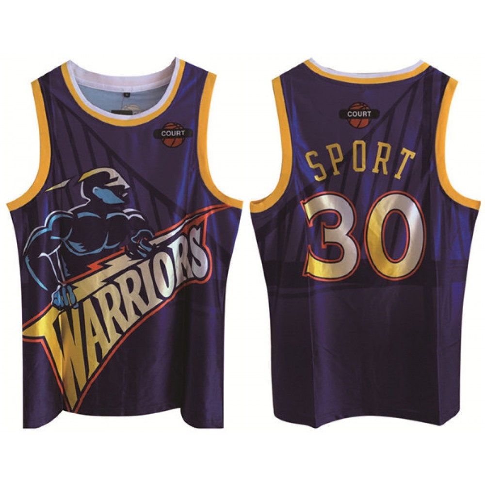 Golden State Warriors Stephen Curry30 Purple Jersey - - NBA Collection