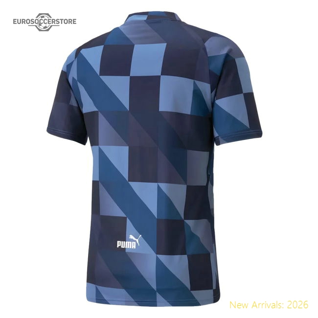 2022-2023 Manchester City Pre-Match Jersey (Blue-Navy) For Premier