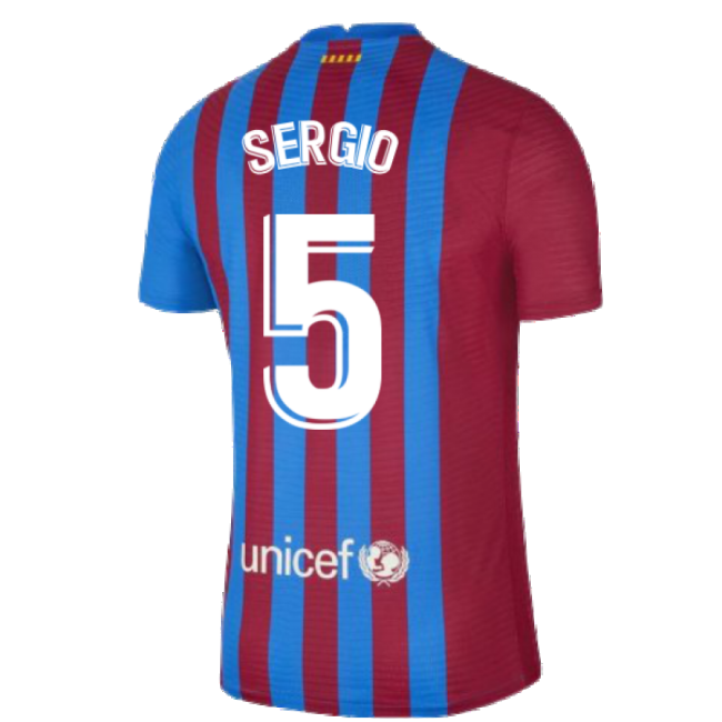 Game Replica Barcelona Home Fan Jersey (Adults) (SERGIO 5)