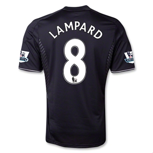 13-14 Chelsea 8 LAMPARD Black Away Soccer Jersey Shirt - Official