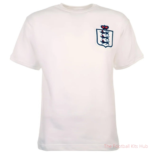 Men England White Retro Football Shirt UEFA Euro