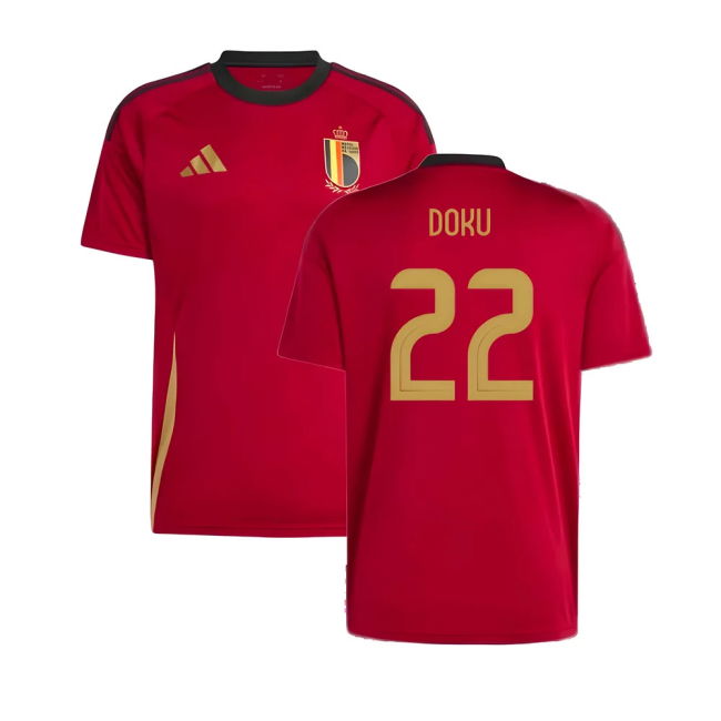 Official 2024-2025 Belgium Home World Euro Kit Match Soccer