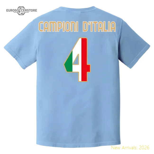 Genuine Professional-Grade Napoli Campioni T-Shirt (Sky)