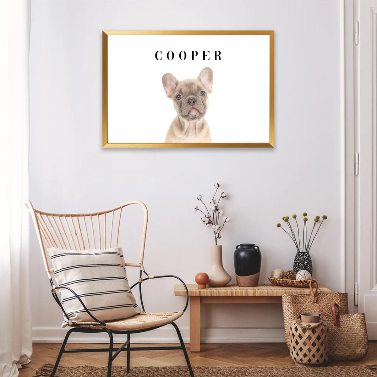 French Bulldog Cooper Personalized Framed Poster • Wall Decoration Durable Dog Item
