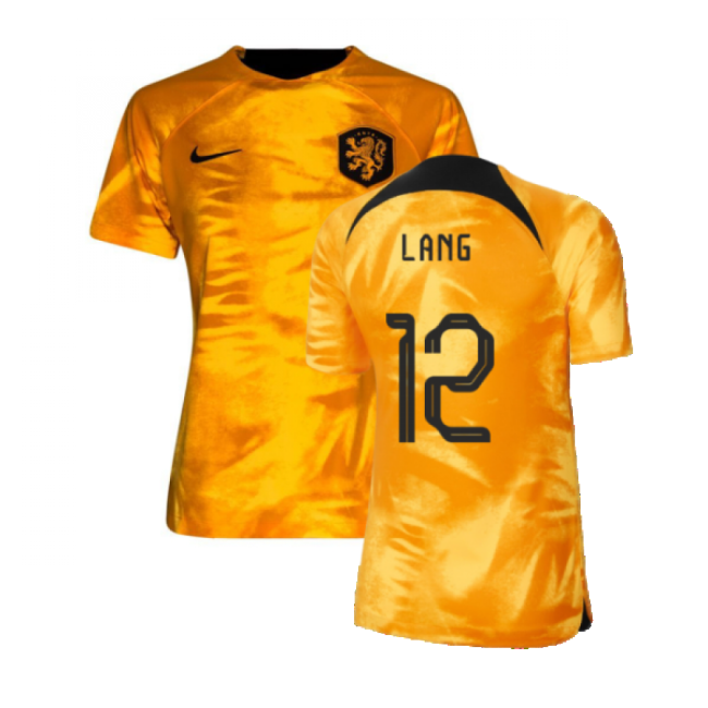 Match Worn Style Holland Top Level Home Professional Jersey (Lang 12)