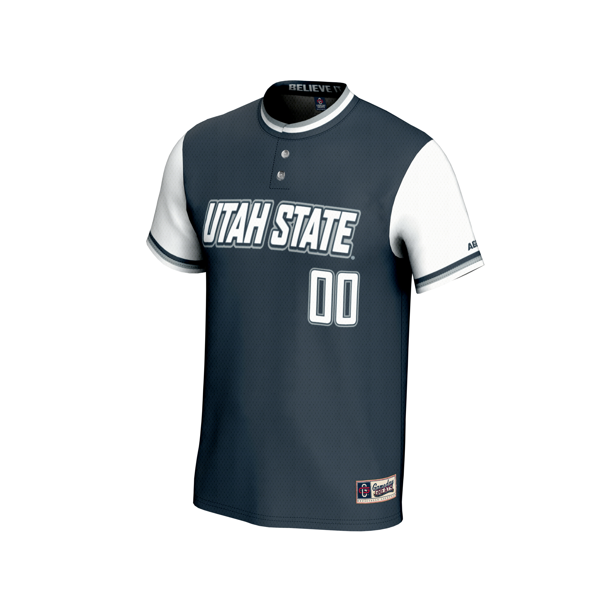 [DDG] Utah State Aggies GameDay Greats Youth NIL Pick-A-Player Lightweight Softball Fashion Jersey - Navy