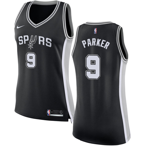 Official SAS Tony Parker #9 2024 Icon Swingman NBA Jersey Black -