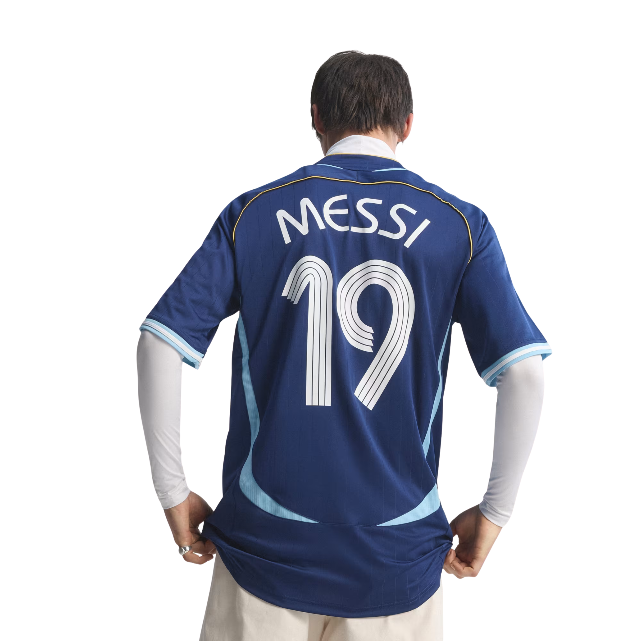 Buy Lionel Messi Argentina 2006 Away Soccer Jersey Dark Blue