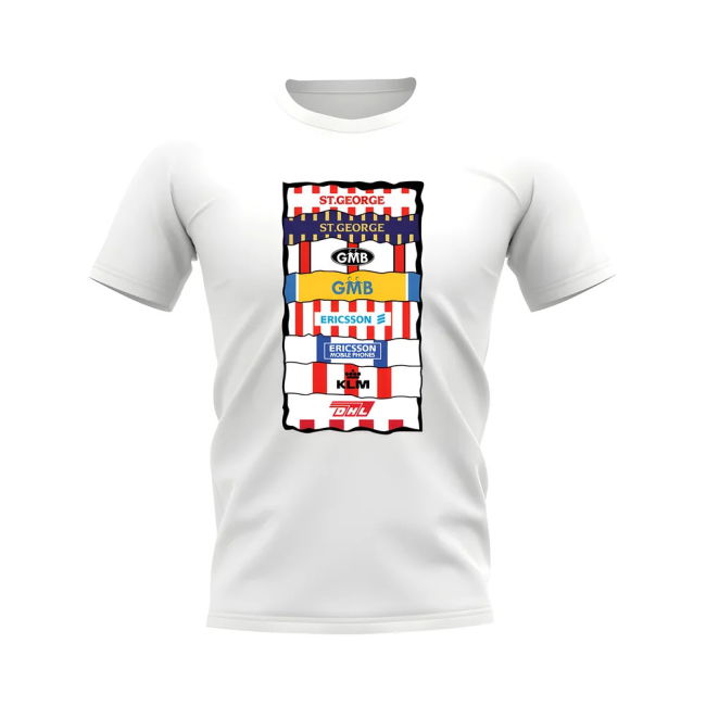 Brentford Sponsor History T-shirt (White) | Top Quality | Durable