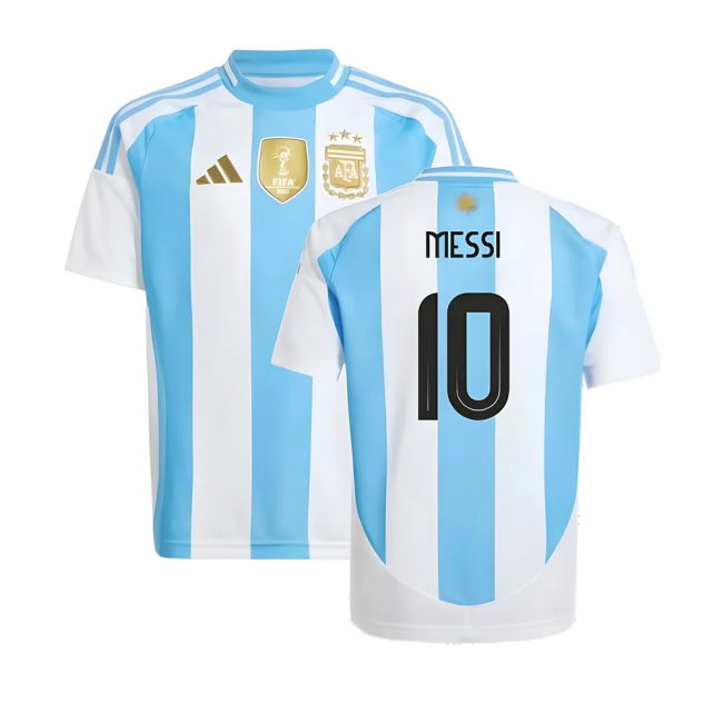 Kit 2024-2025 Argentina Home Shirt (Kids) (Messi 10) Soccer