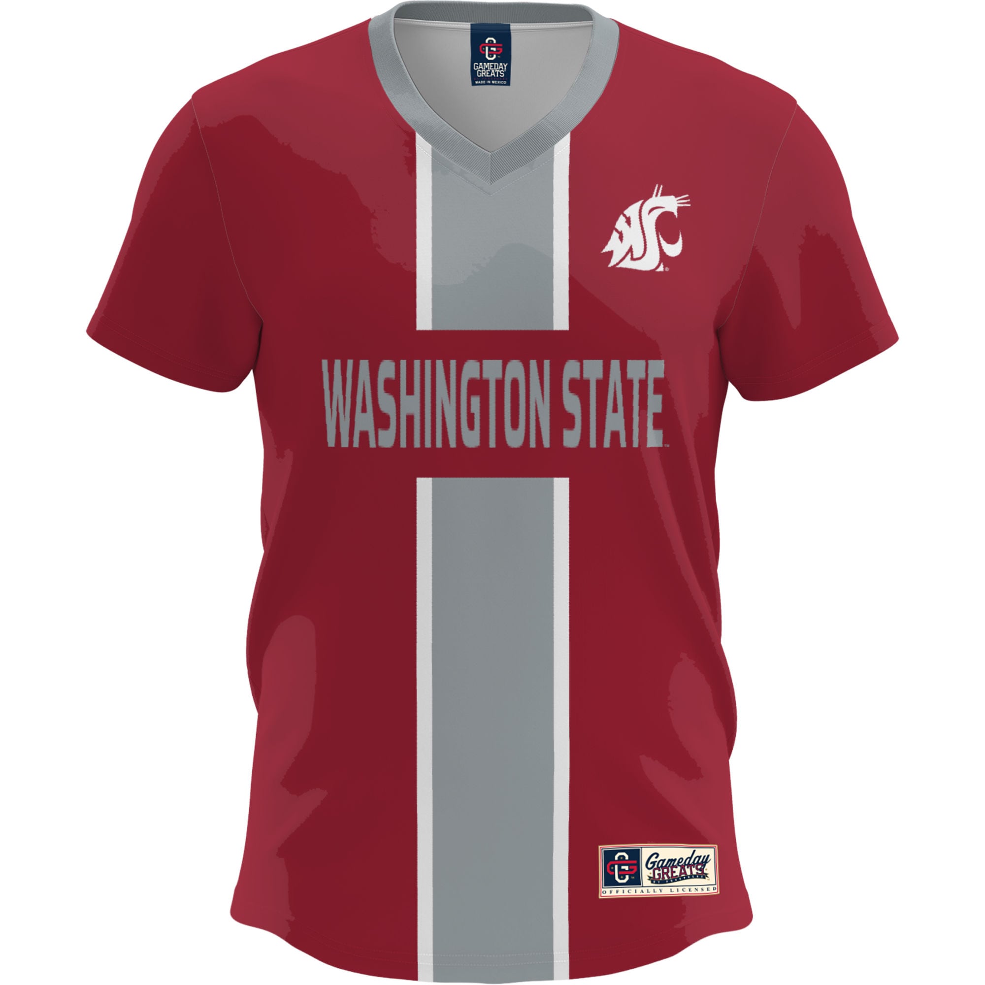 [SJH] Washington State Cougars GameDay Greats Youth Lightweight Soccer Fashion Jersey - Crimson