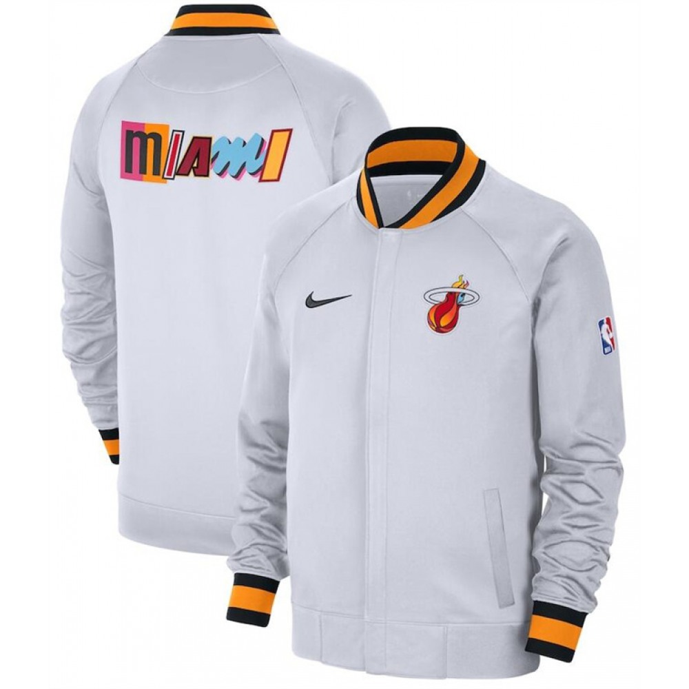 Men's Miami Heat White 2022/23 City Edition Full-Zip Jacket