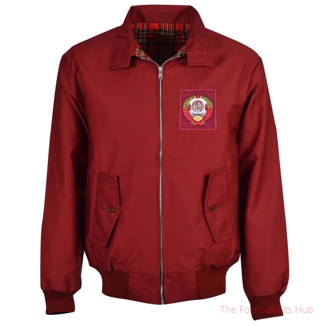 Men Soviet Union Maroon Harrington Jacket