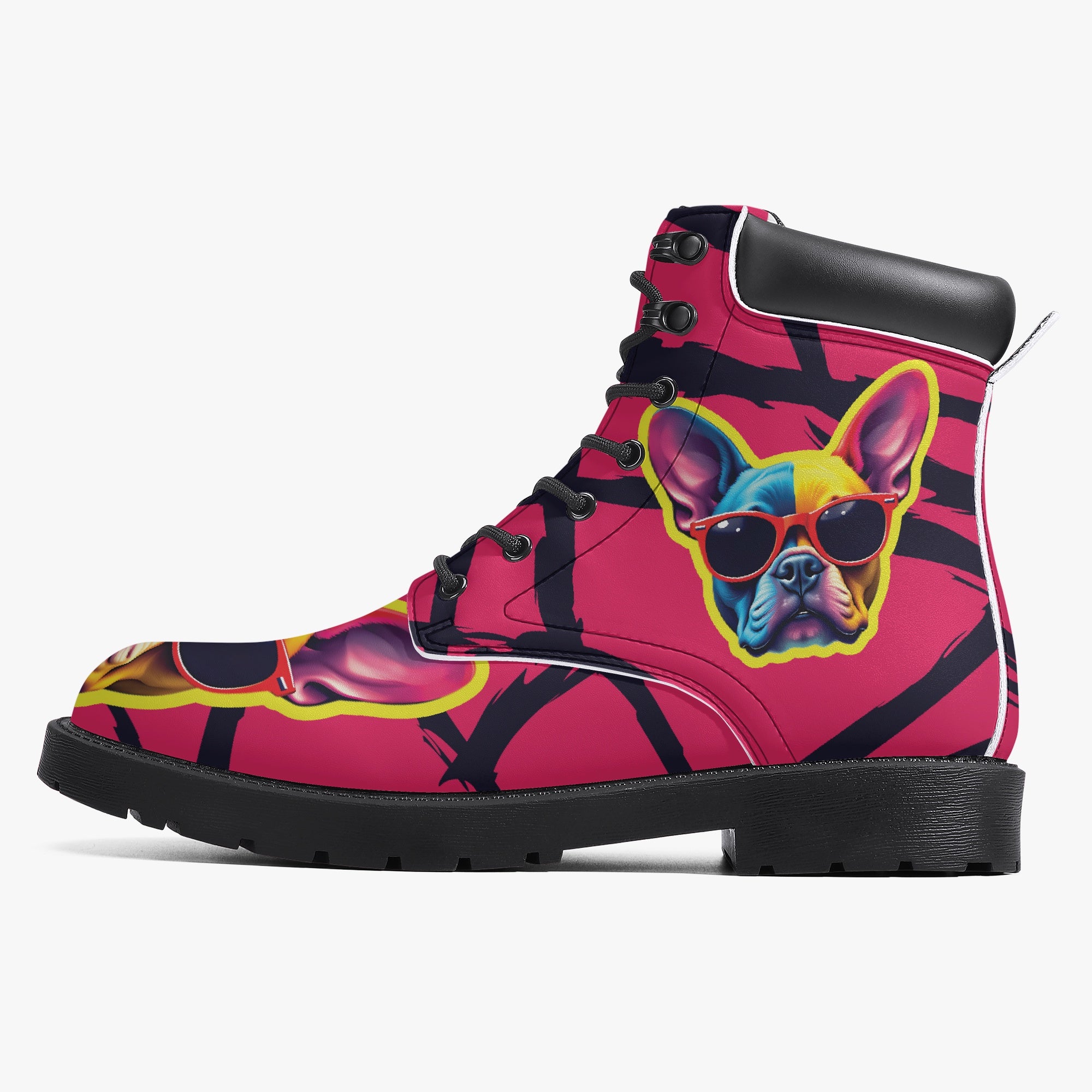 - Bulldog Inspired Casual Leather Boot For Dog Lovers | Durable Build