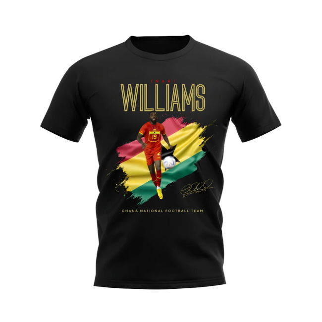 Pro-Grade Inaki Williams Ghana T-Shirt (Black) Exclusive-Design