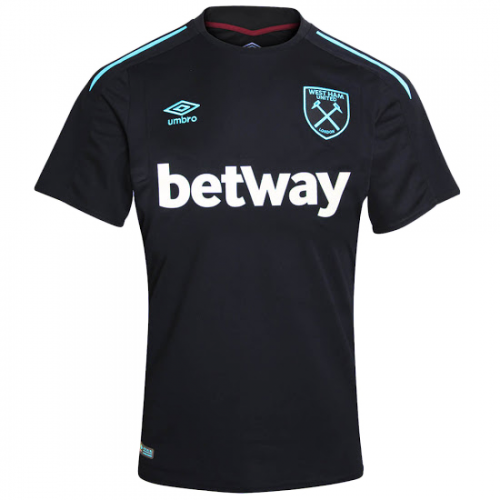 Quick Dry West Ham United Away 201718 Black Soccer Jersey Shirt
