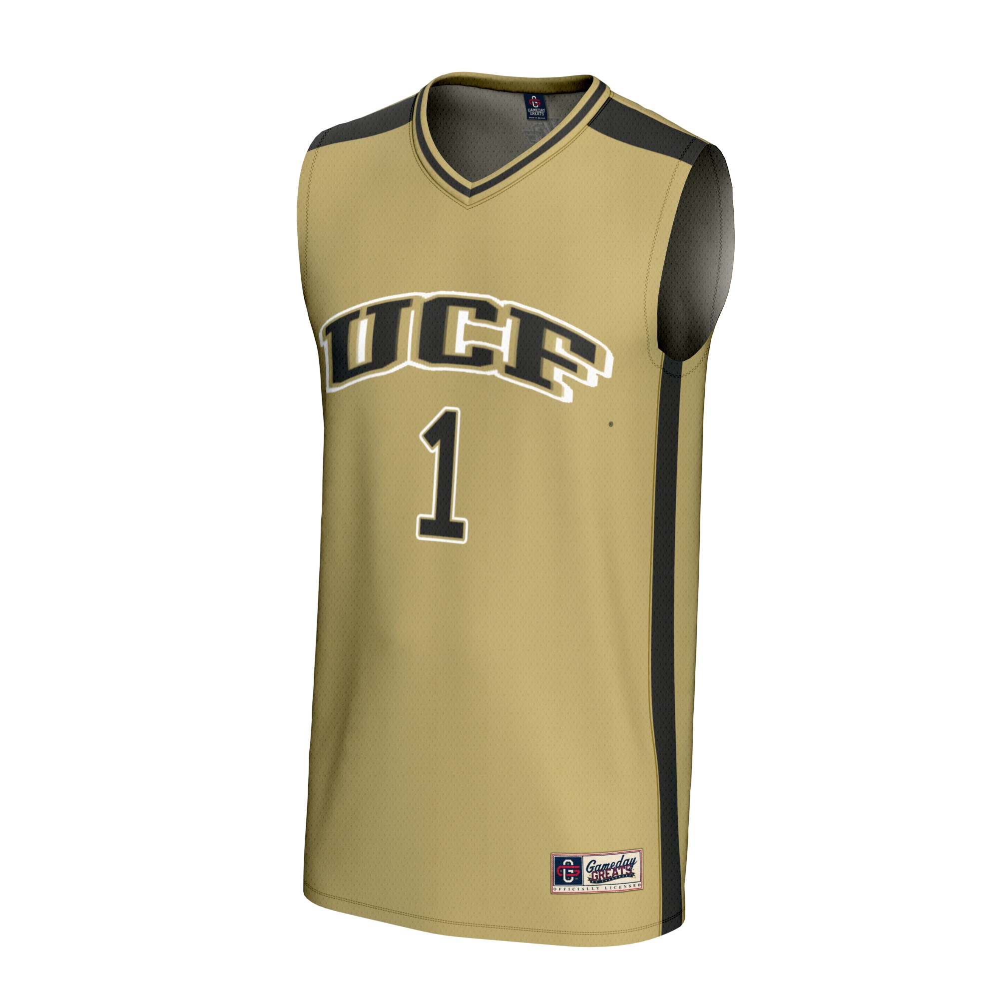 [NJP] UCF Knights GameDay Greats Unisex Lightweight Collegiate Basketball Fashion Jersey - Gold