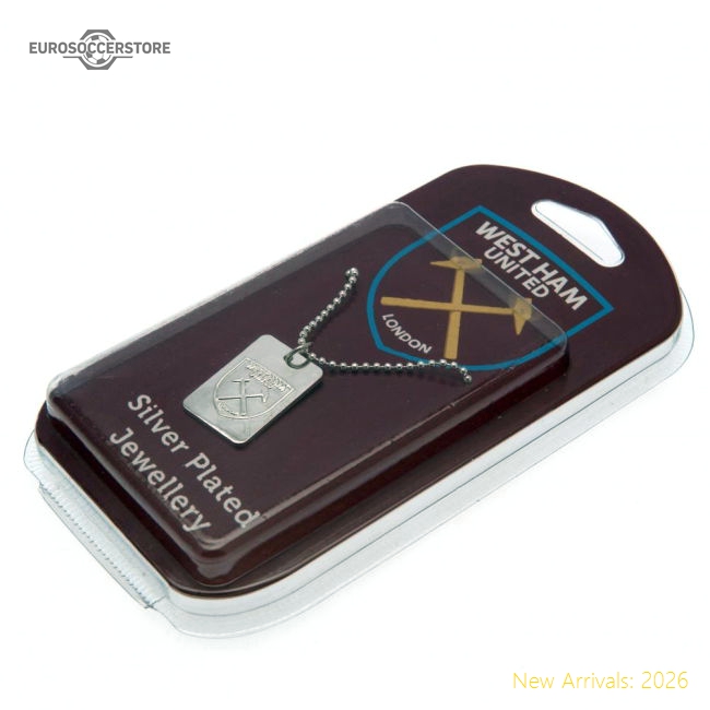 Excellent West Ham United Fc Silver Plated Dog Tag  Chain