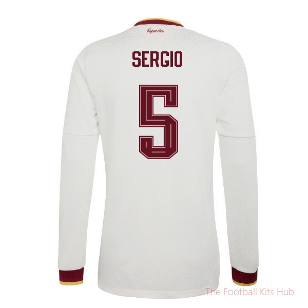 2026-2027 Spain Authentic Long Sleeves Away Shirt (Sergio 5)