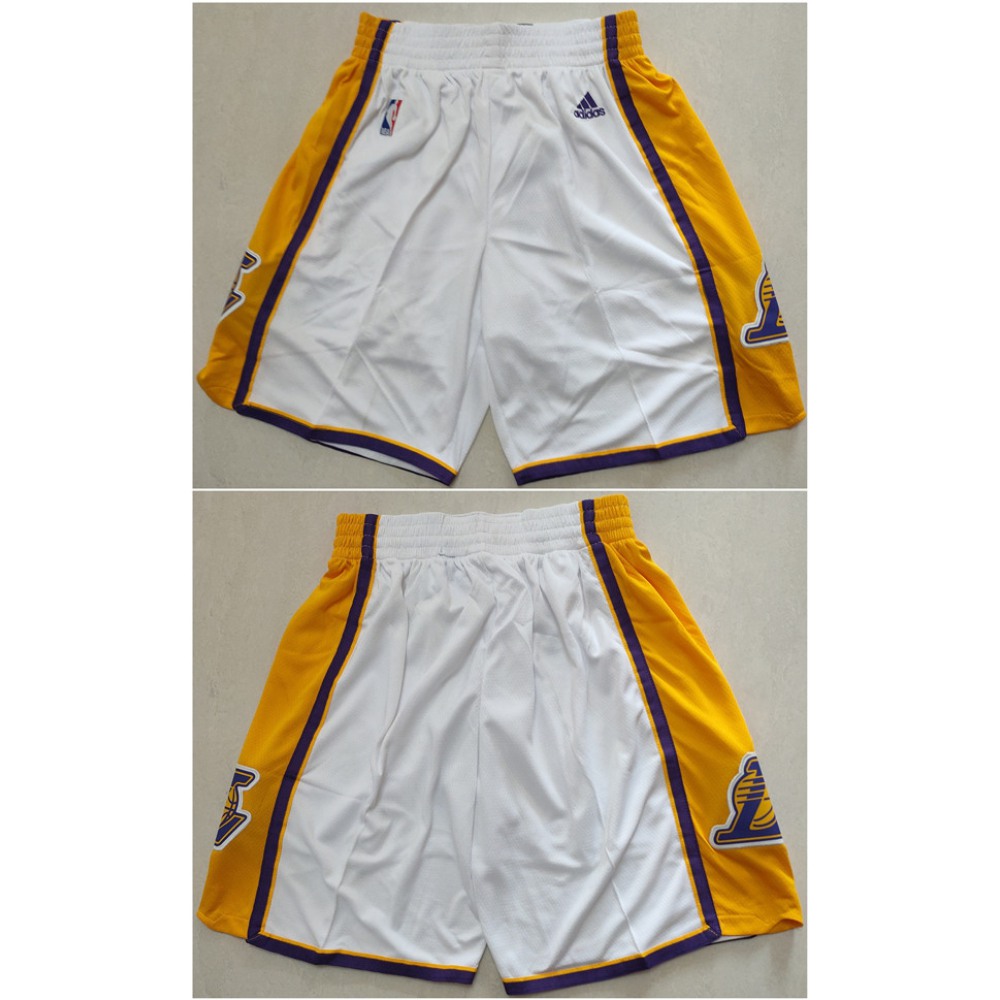 Men's Los Angeles Lakers White Shorts (Run Small)
