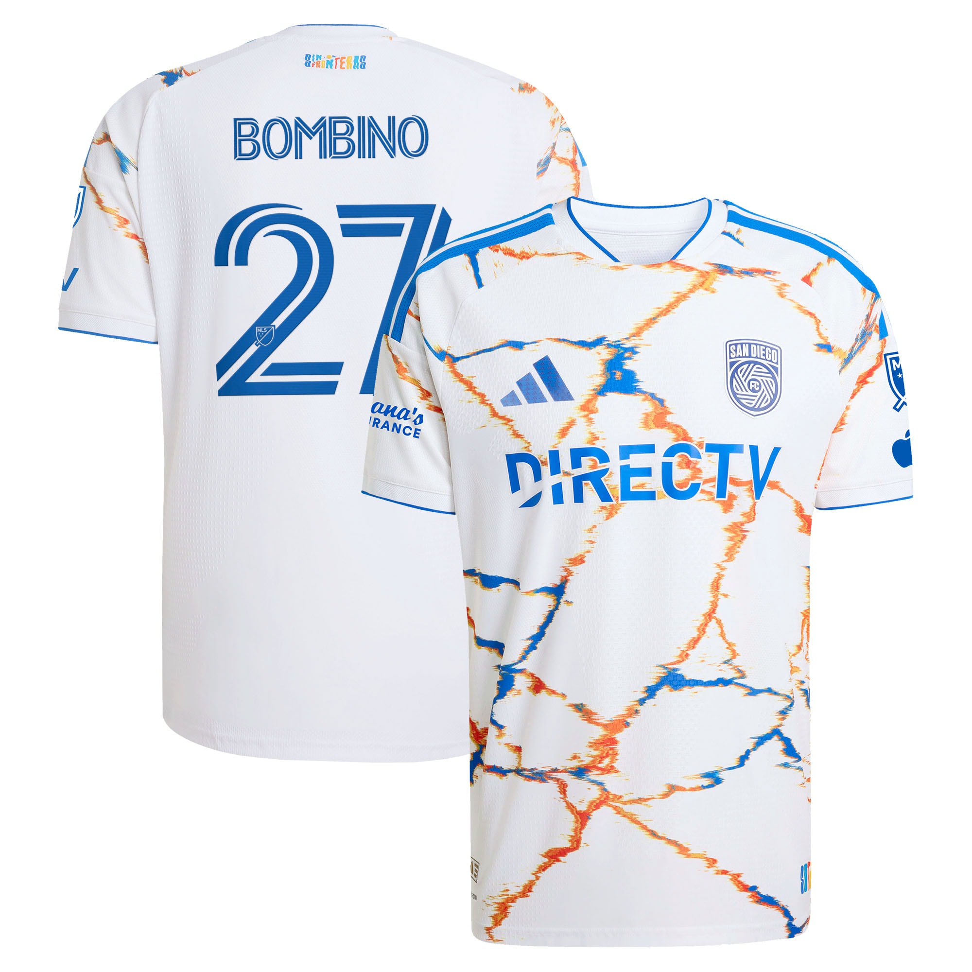 [JED] Women's Luca Bombino San Diego FC 2026 Unprecedented Unity Kit On-Field Authentic Patch Jersey - White