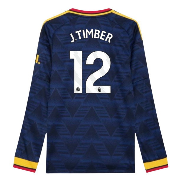 [DDJ] 2026 2027 Arsenal Long Sleeve Shirt Away Authentic Apparel (J.Timber 12)