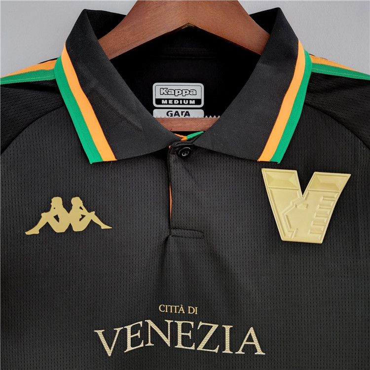 Venezia FC 2223 Home Black Long Sleeve Soccer Jersey Football Shirt -