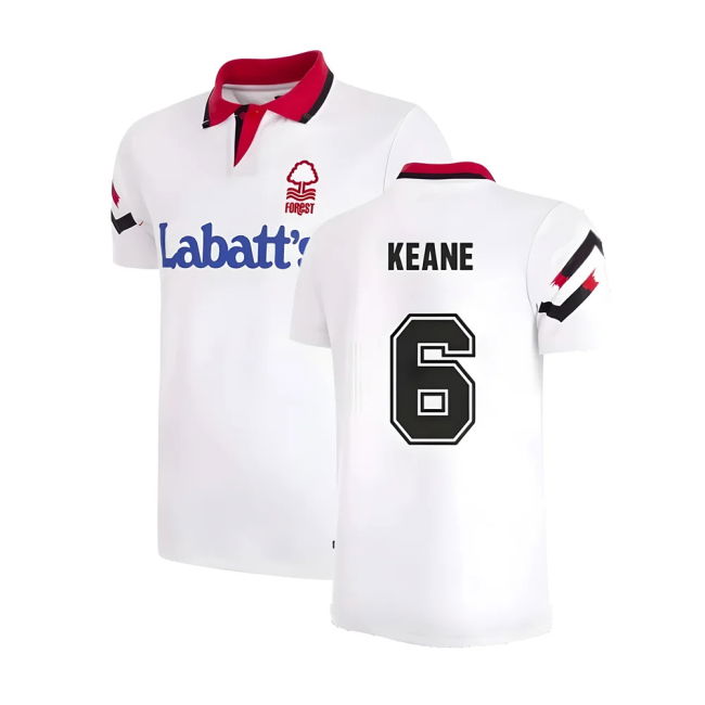 Football Nottingham Forest Away Retro Shirt Keane #6 Pro Series Tr...