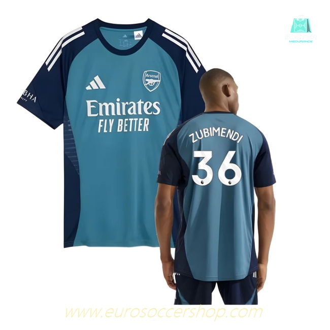 2025-2026 Arsenal Training Shirt (Blanch Blue) (Zubimendi 36)