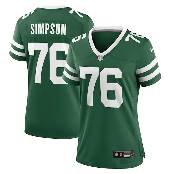 None John Simpson Game Jersey - Green | NFL Player Jersey | NFL Footba