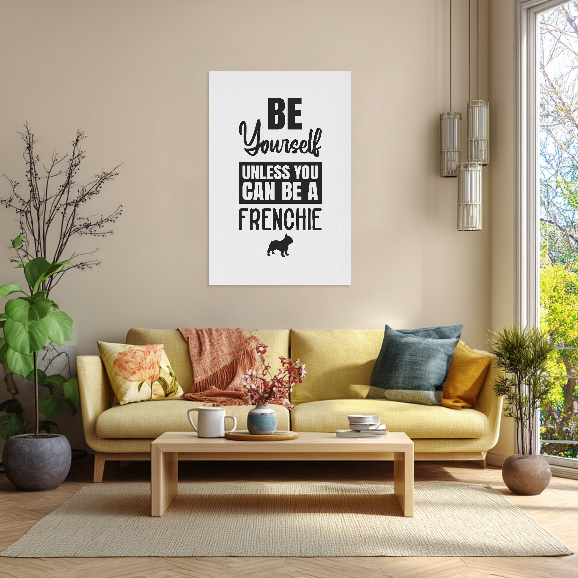 Lover Vertical Canvas Painting For Frenchie Fans | Durable Build