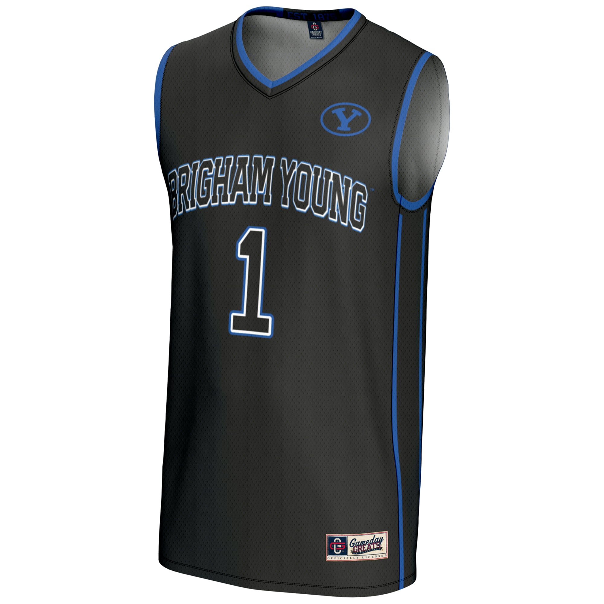 #1 BYU Cougars GameDay Greats Youth Lightweight Basketball Jersey - Black